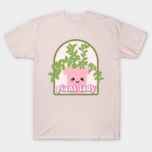 Plant lady badge T-Shirt by rachelaranha